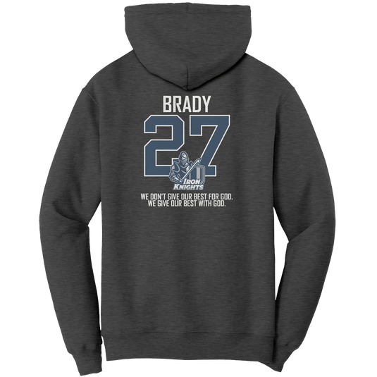 Iron Knights Mid-Level Hoodie W/Name, Number & Bible Verse - All White Design