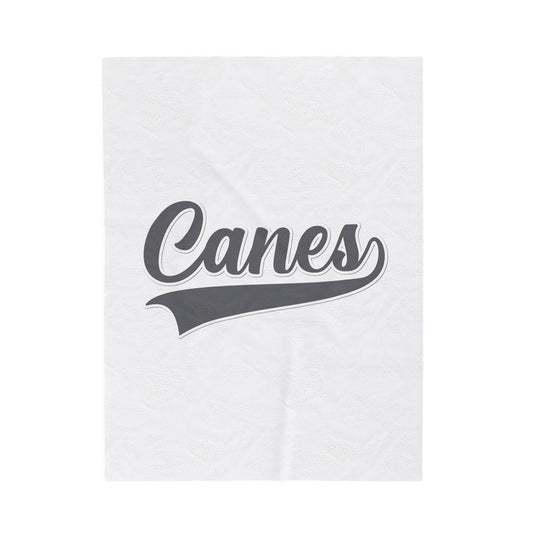 Palm Harbor Lady Canes Velveteen Plush Blanket