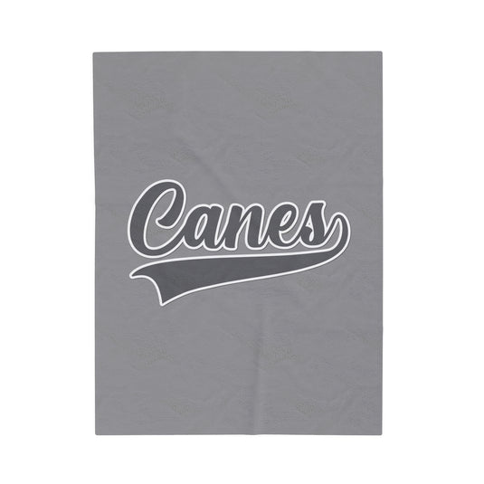 Palm Harbor Lady Canes Velveteen Plush Blanket