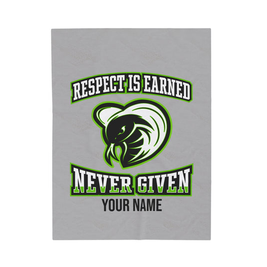 Courthouse Cobras Velveteen Plush Blanket - Respect Design