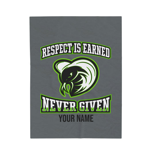 Courthouse Cobras Velveteen Plush Blanket - Respect Design