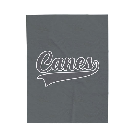 Palm Harbor Lady Canes Velveteen Plush Blanket