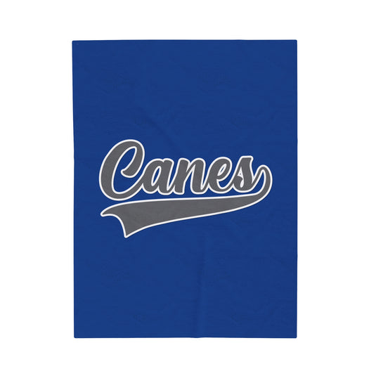 Palm Harbor Lady Canes Velveteen Plush Blanket