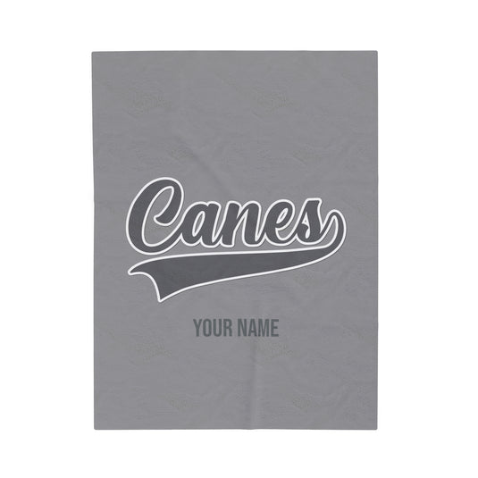 Palm Harbor Lady Canes Velveteen Plush Blanket