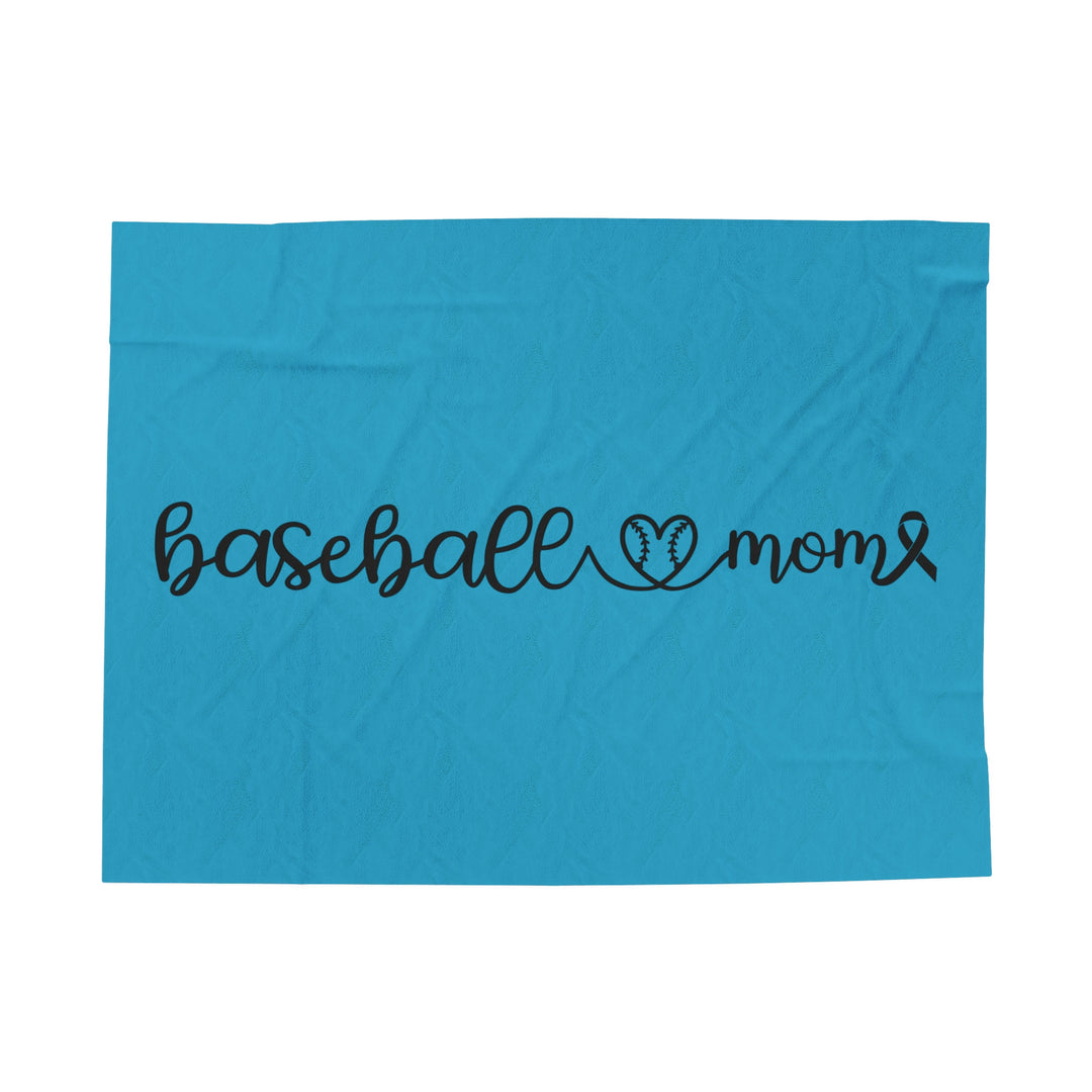 Cancer Collection Pick Your Sport Mom Ribbon & Heart Plush Blanket