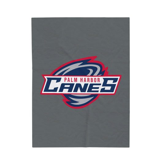 Palm Harbor Lady Canes Velveteen Plush Blanket