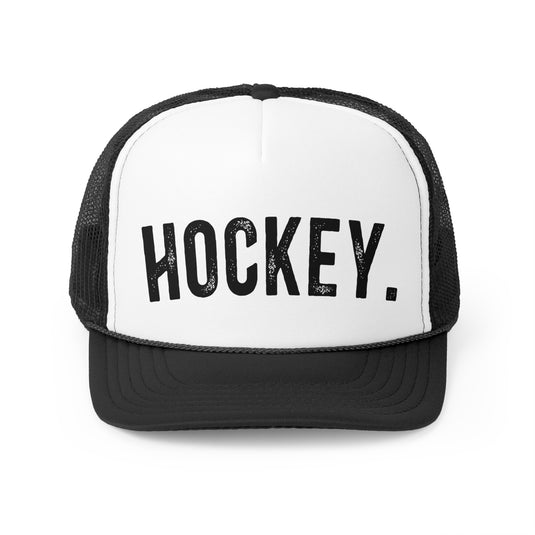 Hockey Rustic Design Trucker Hat