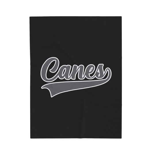 Palm Harbor Lady Canes Velveteen Plush Blanket