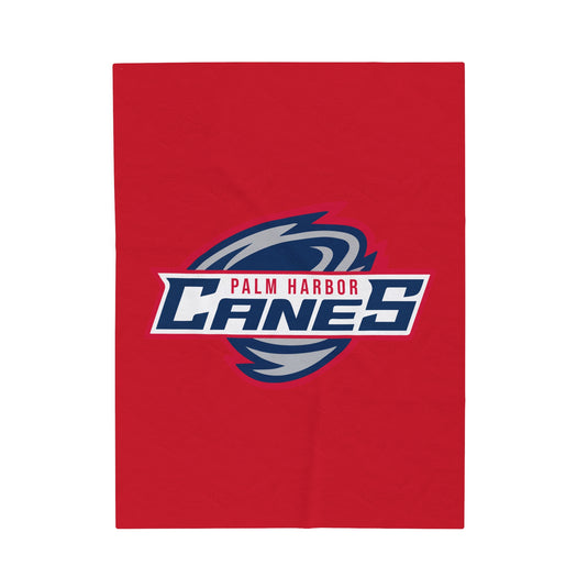 Palm Harbor Lady Canes Velveteen Plush Blanket