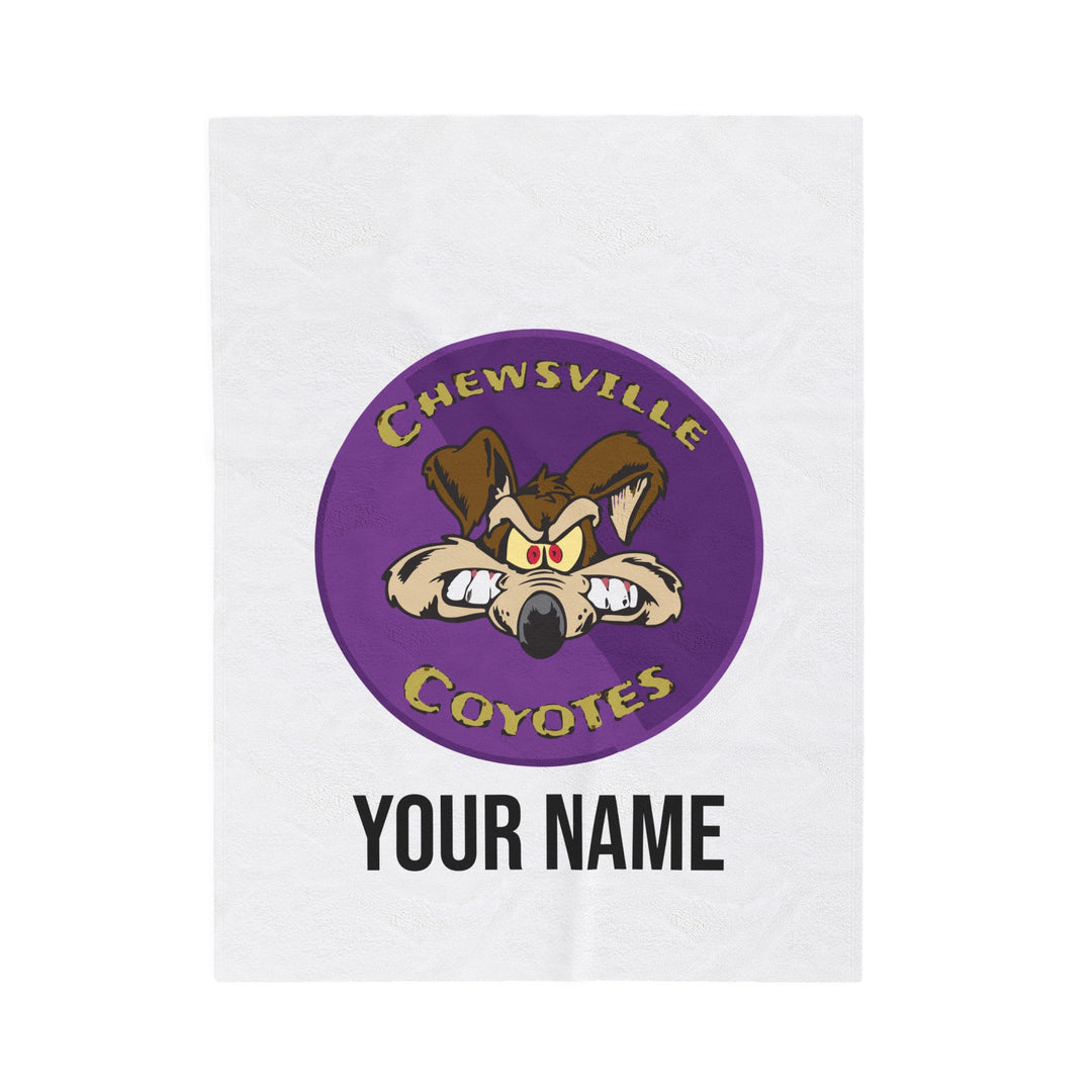 Chewsville Coyotes Velveteen Plush Blanket