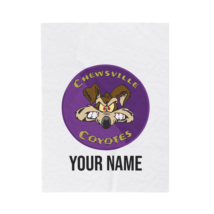 Chewsville Coyotes Velveteen Plush Blanket