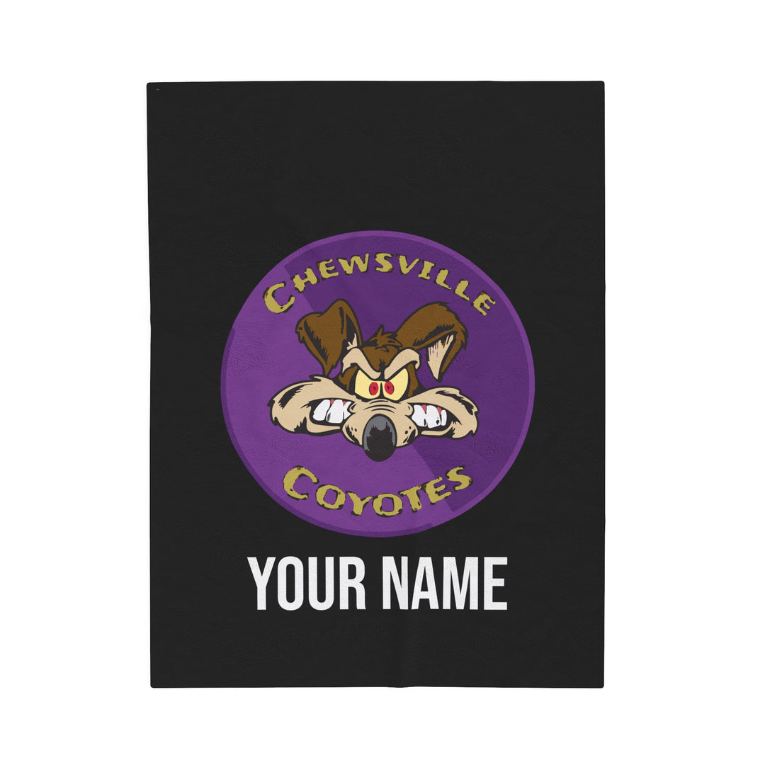 Chewsville Coyotes Velveteen Plush Blanket