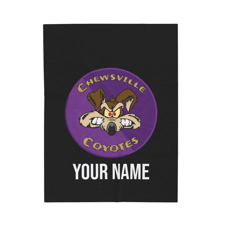 Chewsville Coyotes Velveteen Plush Blanket