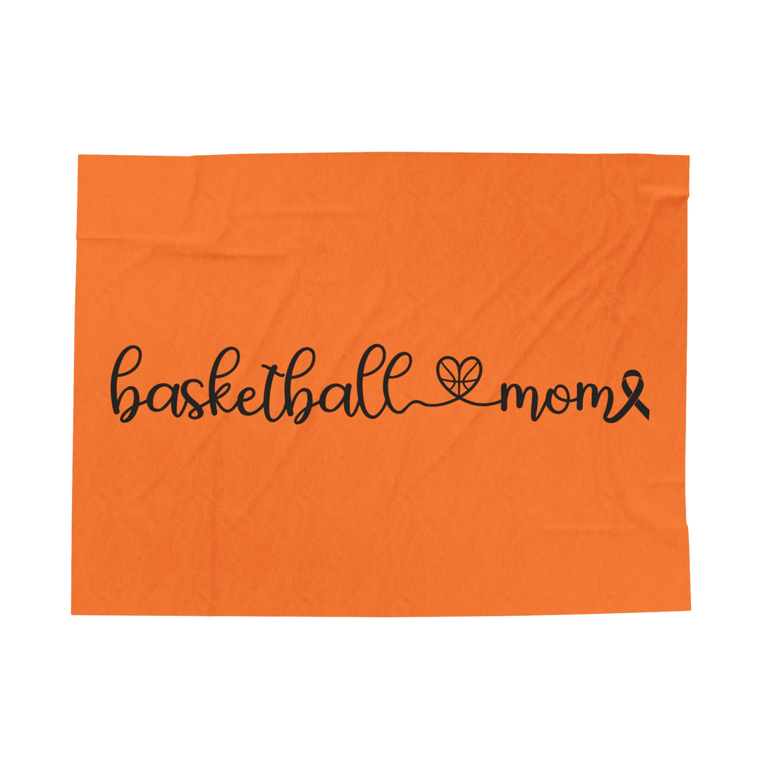 Cancer Collection Pick Your Sport Mom Ribbon & Heart Plush Blanket