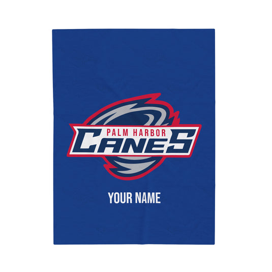 Palm Harbor Lady Canes Velveteen Plush Blanket