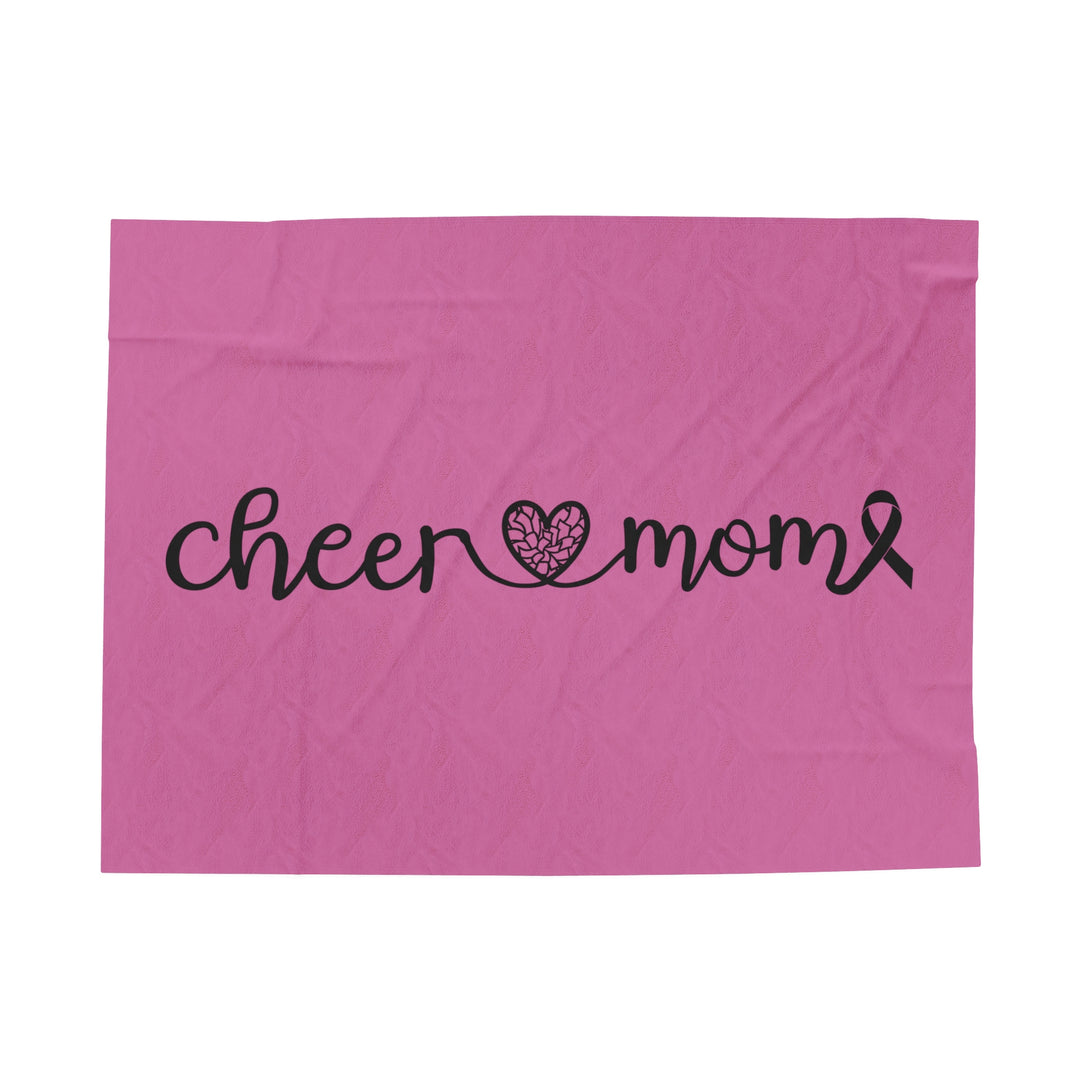 Cancer Collection Pick Your Sport Mom Ribbon & Heart Plush Blanket