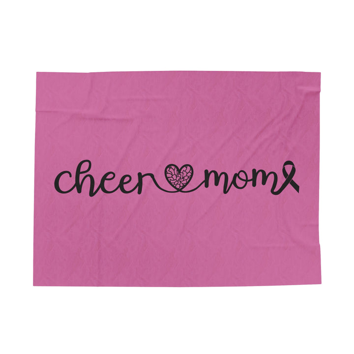 Cancer Collection Pick Your Sport Mom Ribbon & Heart Plush Blanket