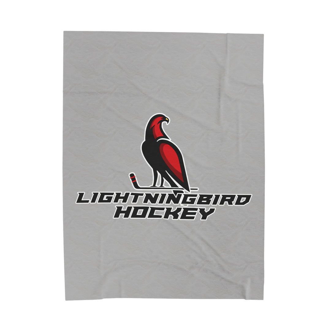 Wheeling Lightningbirds Velveteen Plush Blanket - Hockey Design