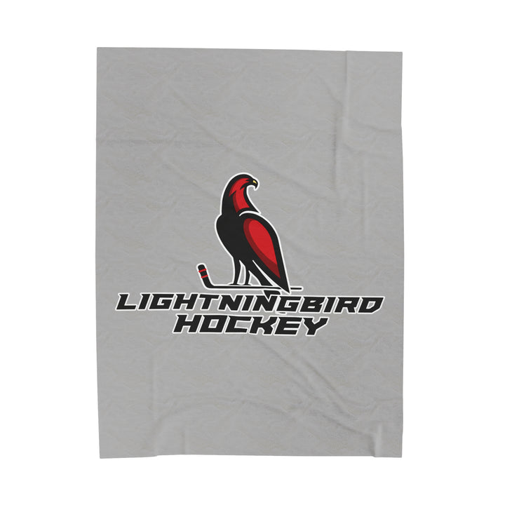 Wheeling Lightningbirds Velveteen Plush Blanket - Hockey Design