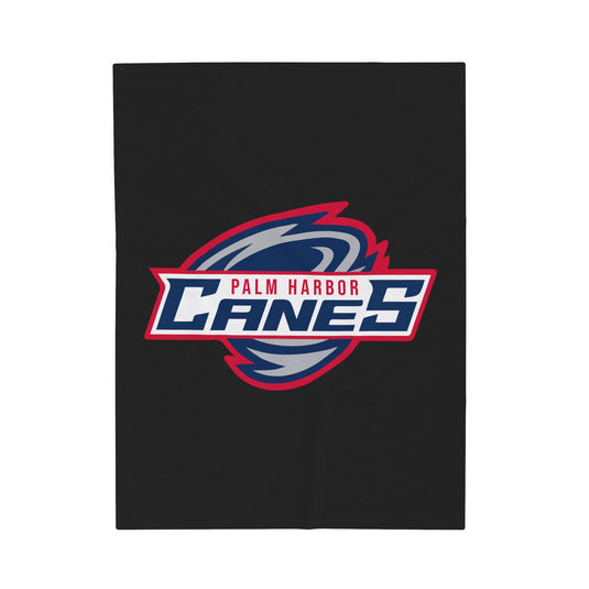 Palm Harbor Lady Canes Velveteen Plush Blanket