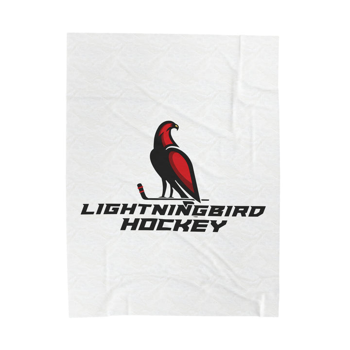 Wheeling Lightningbirds Velveteen Plush Blanket - Hockey Design