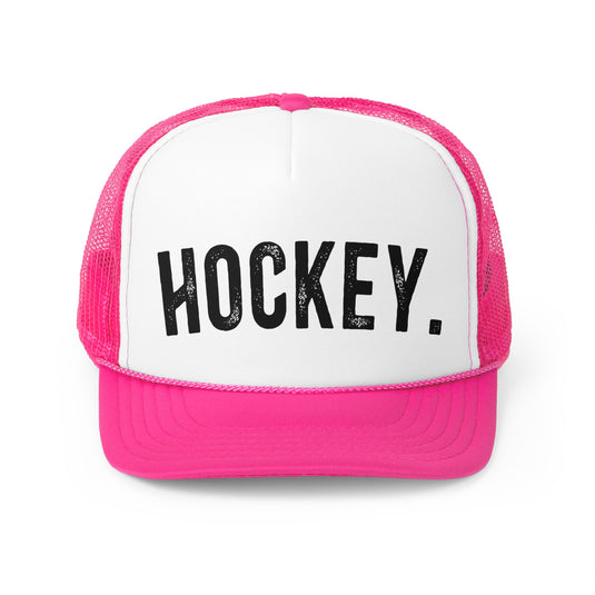 Hockey Rustic Design Trucker Hat