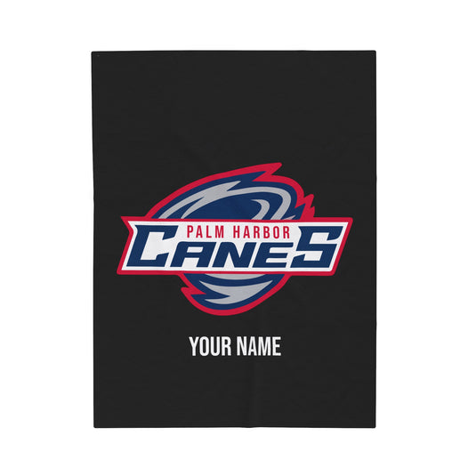 Palm Harbor Lady Canes Velveteen Plush Blanket