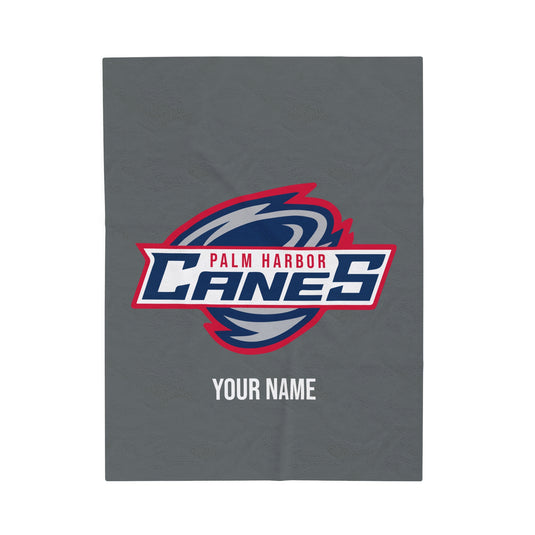 Palm Harbor Lady Canes Velveteen Plush Blanket