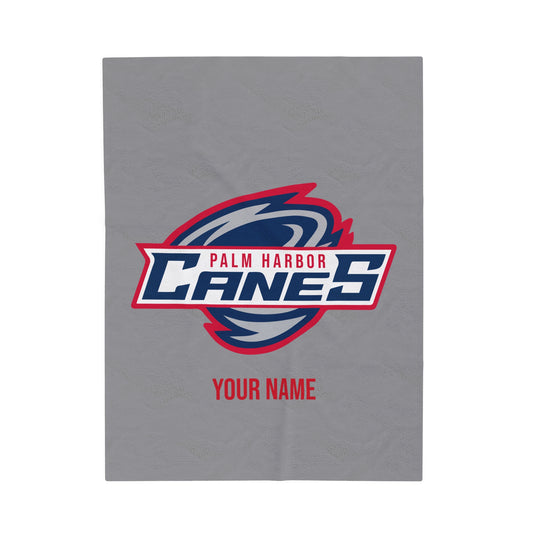 Palm Harbor Lady Canes Velveteen Plush Blanket