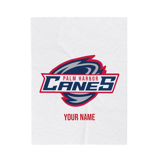 Palm Harbor Lady Canes Velveteen Plush Blanket