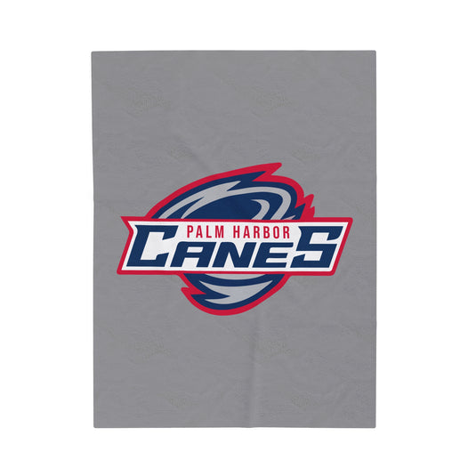 Palm Harbor Lady Canes Velveteen Plush Blanket