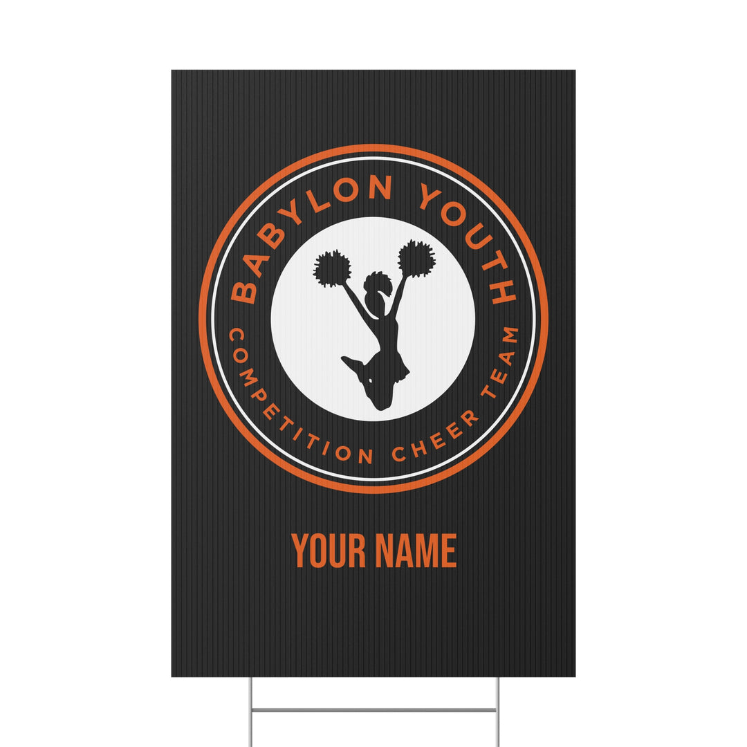 Babylon Youth Competition Cheerleading Plastic Yard Sign