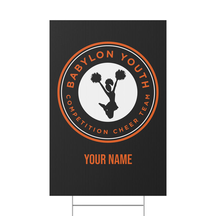 Babylon Youth Competition Cheerleading Plastic Yard Sign
