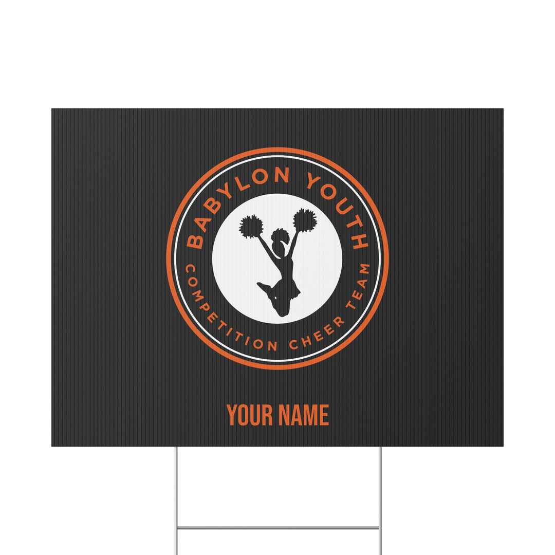 Babylon Youth Competition Cheerleading Plastic Yard Sign
