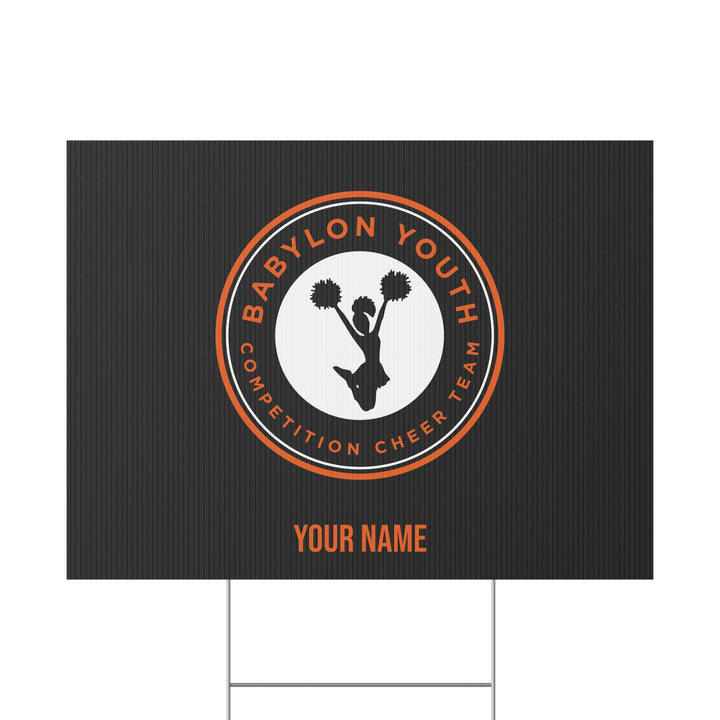 Babylon Youth Competition Cheerleading Plastic Yard Sign