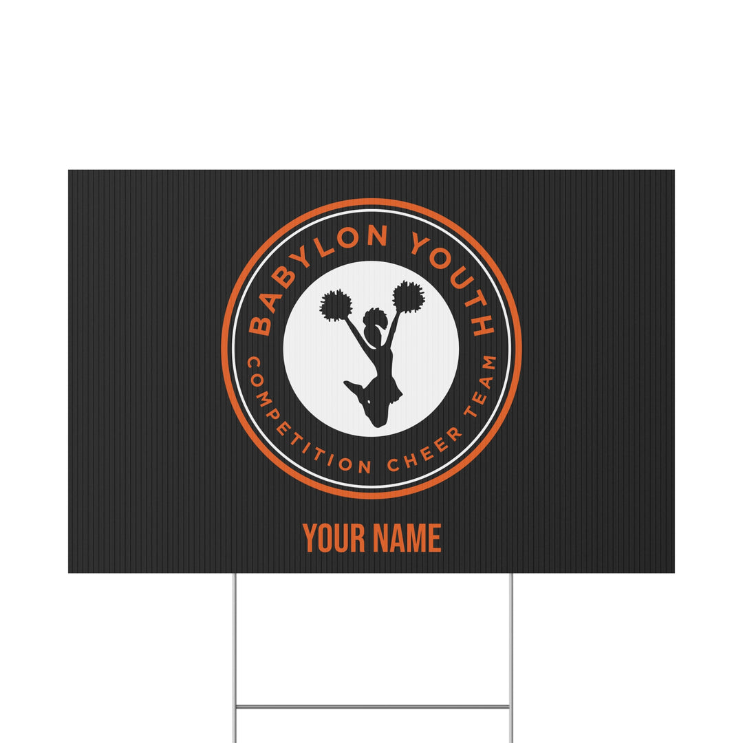 Babylon Youth Competition Cheerleading Plastic Yard Sign