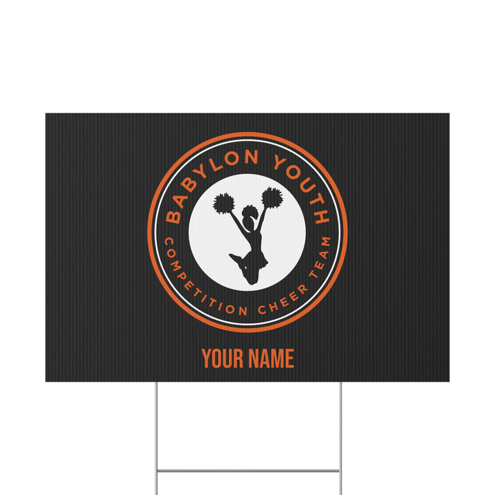 Babylon Youth Competition Cheerleading Plastic Yard Sign