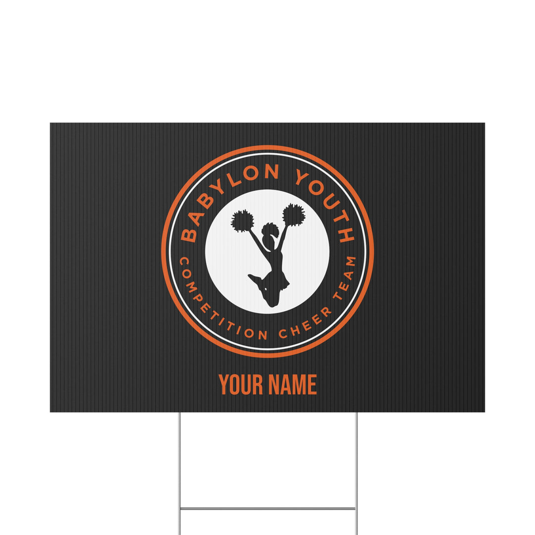 Babylon Youth Competition Cheerleading Plastic Yard Sign