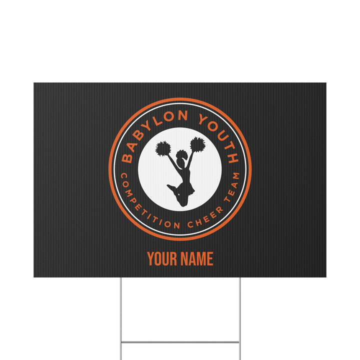Babylon Youth Competition Cheerleading Plastic Yard Sign