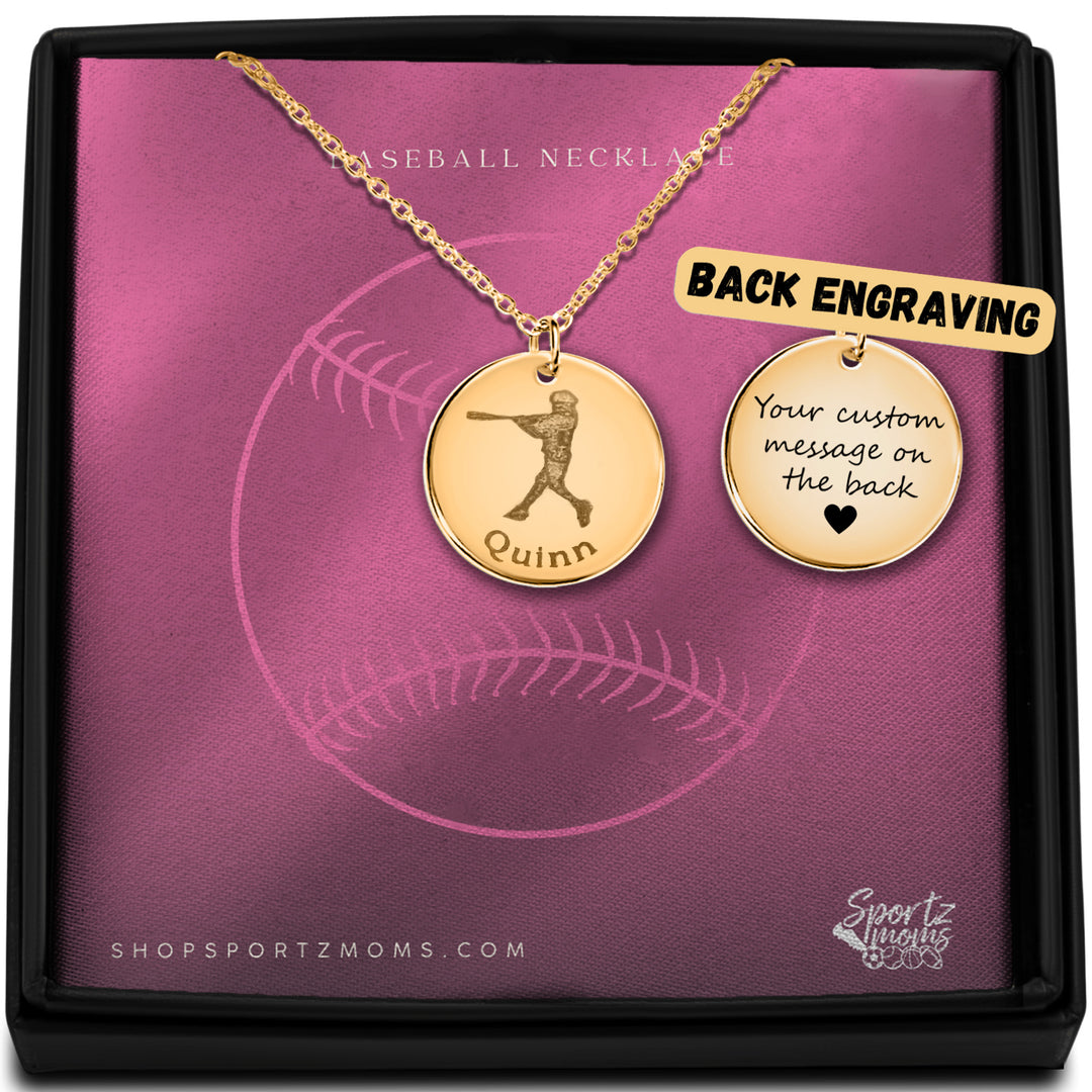 Custom Picture Engraved Coin Necklace