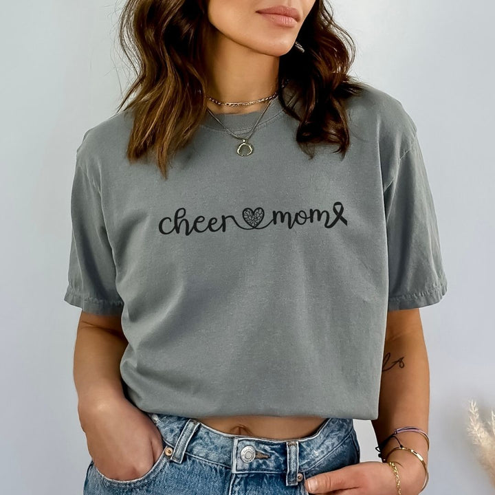 Cancer Collection Pick Your Sport Mom Ribbon & Heart Adult Unisex Premium T-Shirt