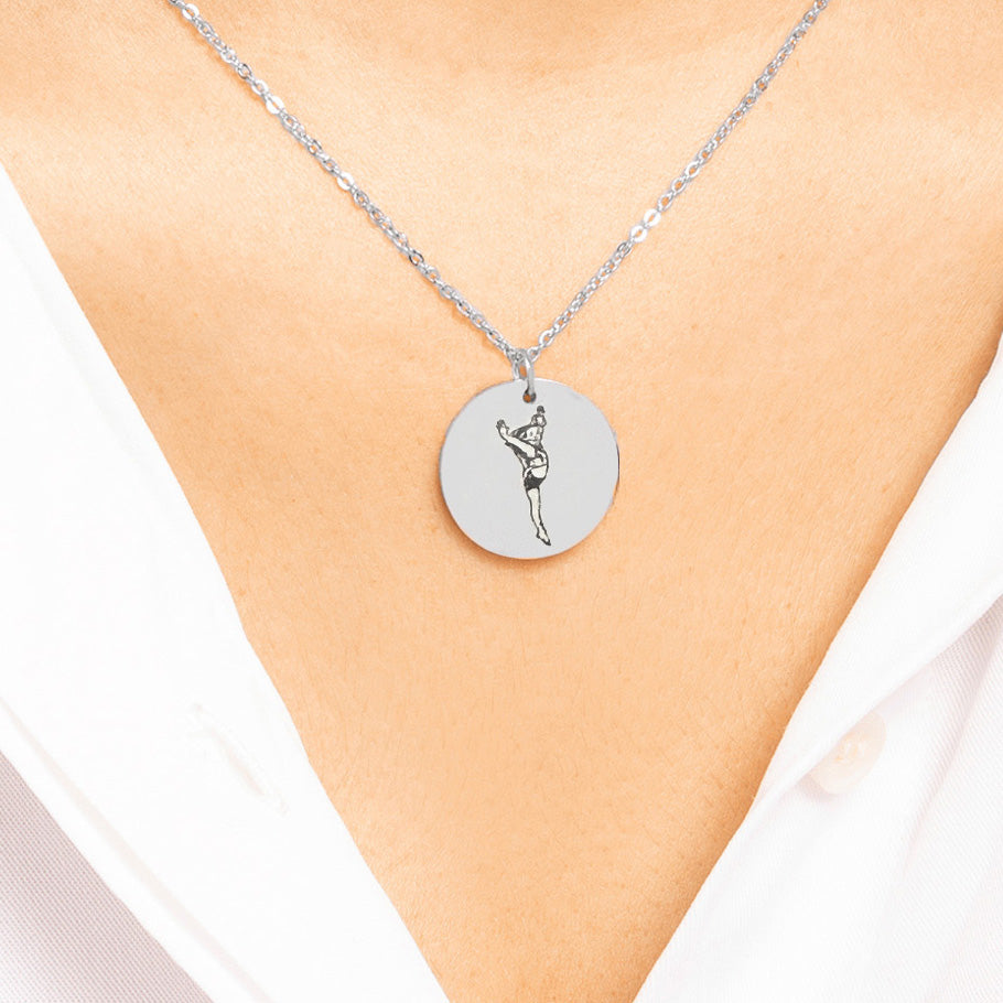 Custom Picture Engraved Coin Necklace