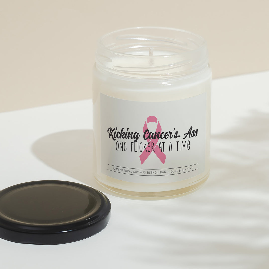 Kicking Cancer's Ass One Flicker At A Time 9oz Candle