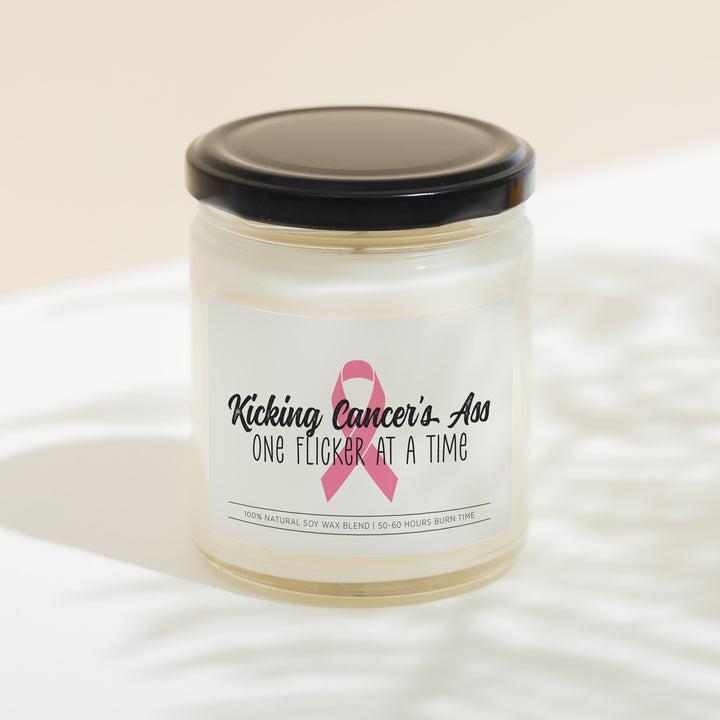 Kicking Cancer's Ass One Flicker At A Time 9oz Candle
