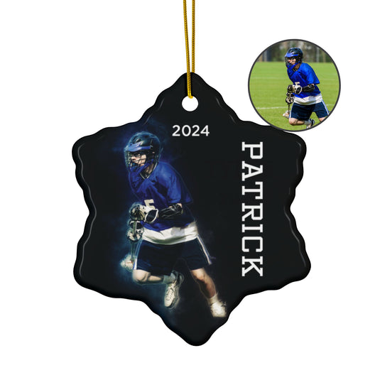 Custom Picture Ceramic Ornament - Gritty Effect