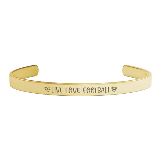 Live Love Football Cuff Bracelet