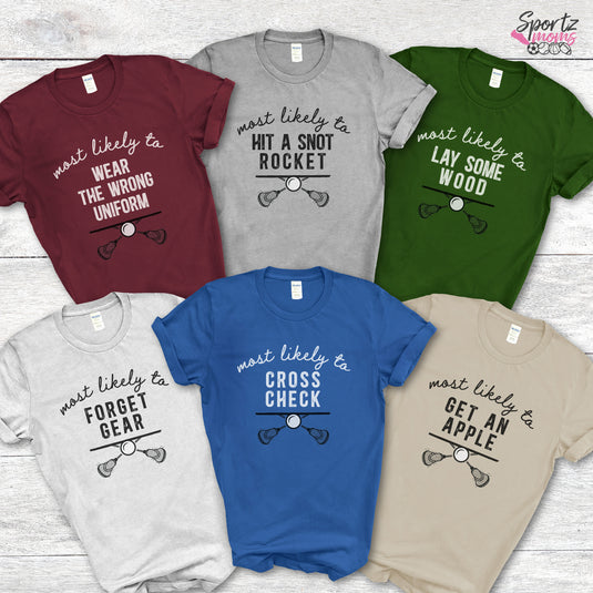 Most Likely To Lacrosse Adult Unisex Basic T-Shirt