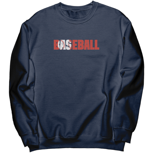 Baseball Adult Unisex Mid-Level Crewneck Sweatshirt