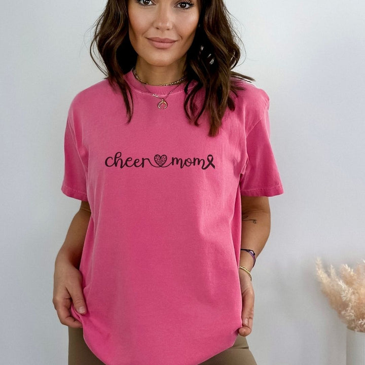 Cancer Collection Pick Your Sport Mom Ribbon & Heart Adult Unisex Premium T-Shirt