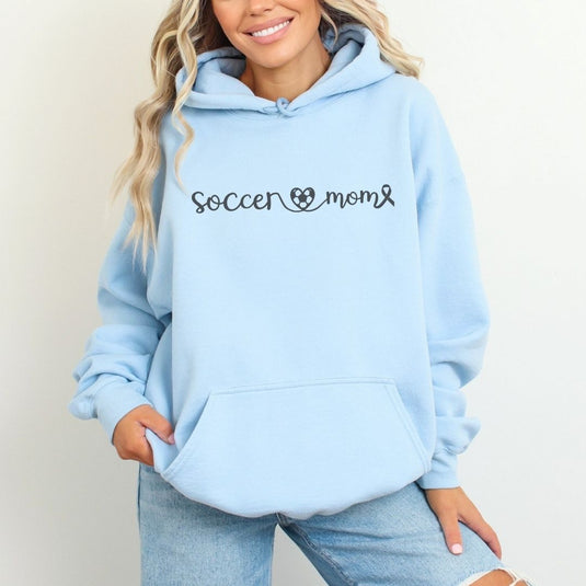 Cancer Collection Pick Your Sport Mom Ribbon & Heart Adult Unisex Basic Hooded Sweatshirt